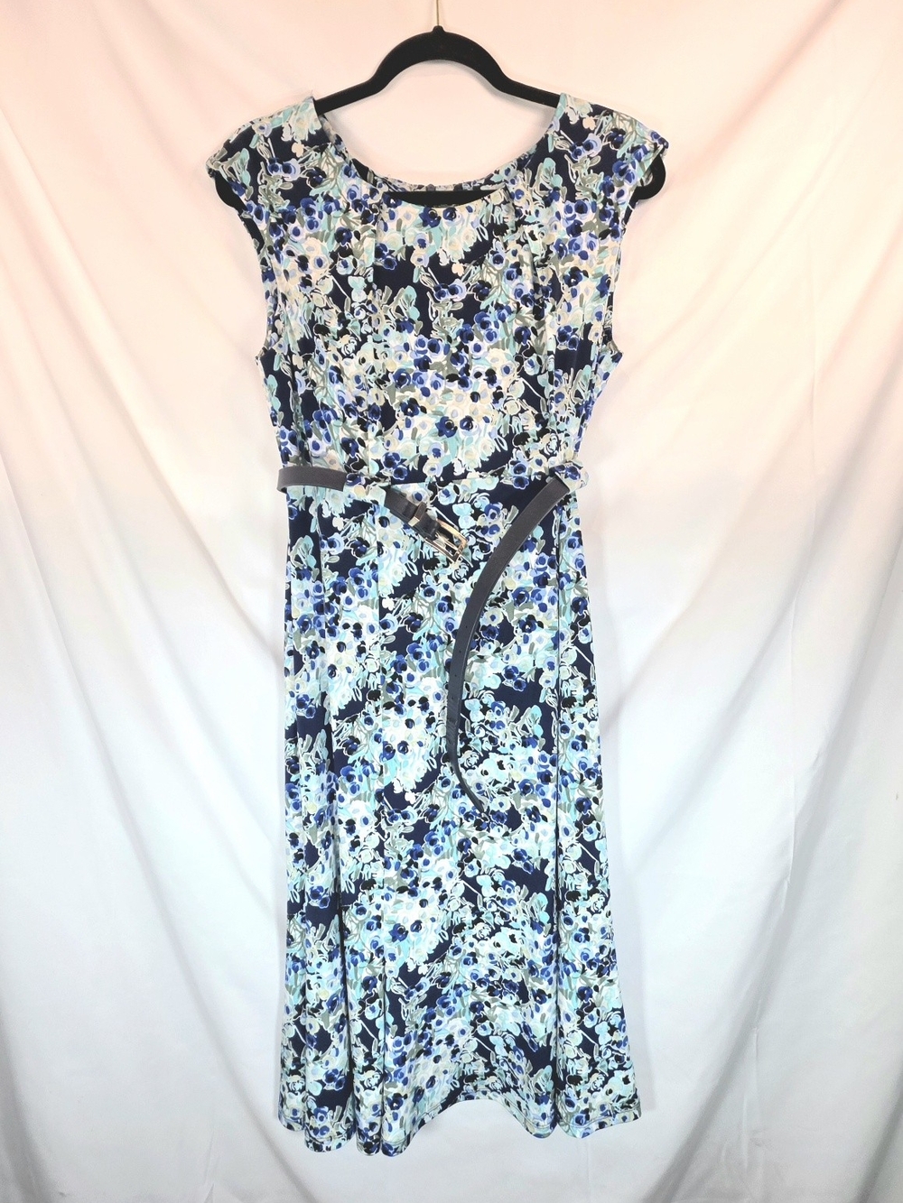 Connected Apparel A-Line Cottagecore Coquette Flare Silky Drape Dress Size 10